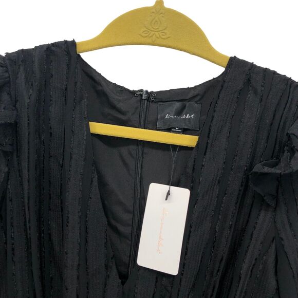 Nw Line & Dot Harlow Tiered Midi Dress M Ruffle V Neck Whimsigoth Witchy Cottage - Picture 5 of 11